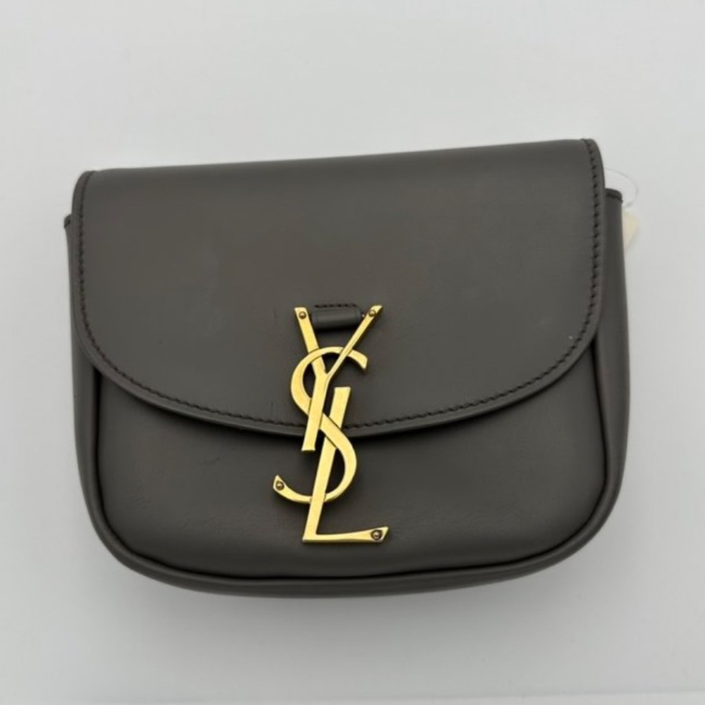 Ysl Kaia Small Satchel Crossbody Bag Grey With Gold H… Gem